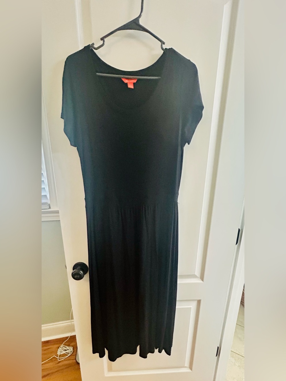 Classic Black Short-Sleeve Maxi Dress by Joe Fresh - XL